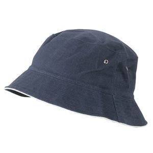 Myrtle Beach Bavlnený klobúk MB012 - Tmavomodrá / biela | L/XL