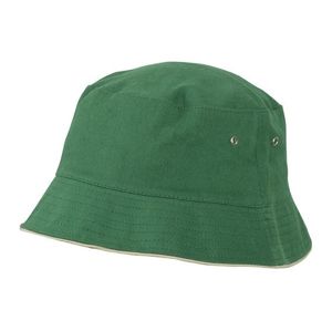 Myrtle Beach Bavlnený klobúk MB012 - Tmavozelená / béžová | S/M