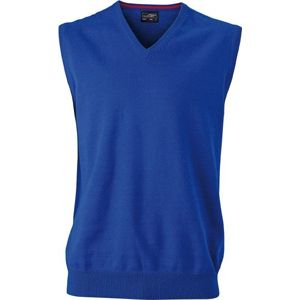 James & Nicholson Pánsky sveter bez rukávov JN657 - Kráľovská modrá | M