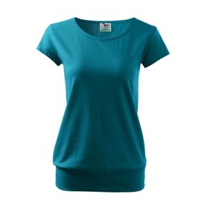 MALFINI Dámske tričko City - Tmavý tyrkys | XS