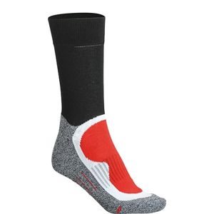 James & Nicholson Športové ponožky vysoké JN211 - Čierna / červená | 45-47
