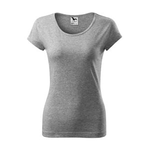 MALFINI Dámske tričko Pure - Tmavošedý melír | XL