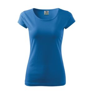 MALFINI Dámske tričko Pure - Azúrovo modrá | L
