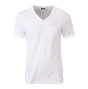 James & Nicholson Pánske tričko z biobavlny 8004 - Biela | XXL