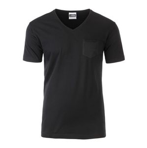 James & Nicholson Pánske tričko z biobavlny 8004 - Čierna | XL