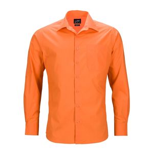 James & Nicholson Pánska košeľa s dlhým rukávom JN642 - Oranžová | XXXXXL