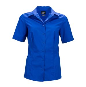 James & Nicholson Dámska košeľa s krátkym rukávom JN643 - Kráľovská modrá | XXXL