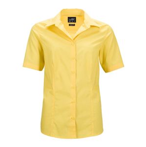 James & Nicholson Dámska košeľa s krátkym rukávom JN643 - Žltá | XXL