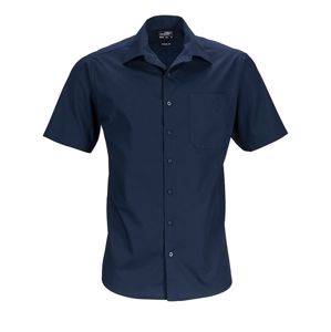 James & Nicholson Pánska košeľa s krátkym rukávom JN644 - Tmavomodrá | S