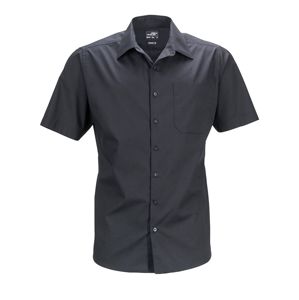 James & Nicholson Pánska košeľa s krátkym rukávom JN644 - Čierna | XXXXL