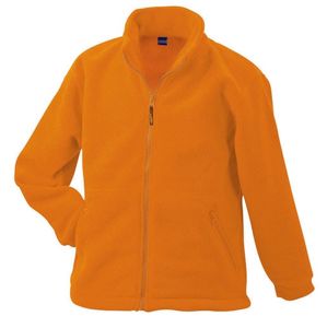 James & Nicholson Detská fleece mikina JN044k - Oranžová | S