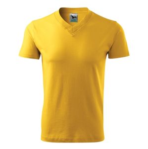 MALFINI Tričko V-neck - Žltá | XXXL