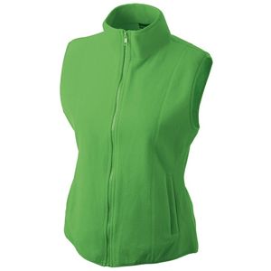 James & Nicholson Dámska fleecová vesta JN048 - Limetkovo zelená | S