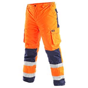 Canis Zimné pracovné reflexné nohavice CARDIFF - Oranžová | XL