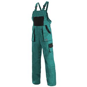 Canis (CXS) Dámske pracovné nohavice s náprsenkou CXS LUXY SABINA - Zelená / čierna | 56
