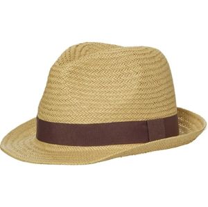 Myrtle Beach Letný klobúk MB6597 - Slámová / hnědá | L/XL