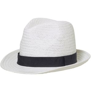 Myrtle Beach Letný klobúk MB6597 - Biela / čierna | S/M