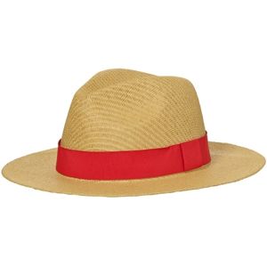 Myrtle Beach Okrúhly klobúk MB6599 - Slámová / červená | L/XL