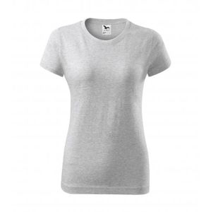 MALFINI Dámske tričko Basic - Svetlošedý melír | L