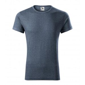 MALFINI Pánske tričko Fusion - Tmavý denim melír | XXL