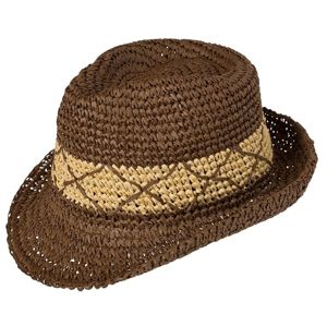 Myrtle Beach Módny klobúk MB6702 - Nugátová / slamová | L/XL