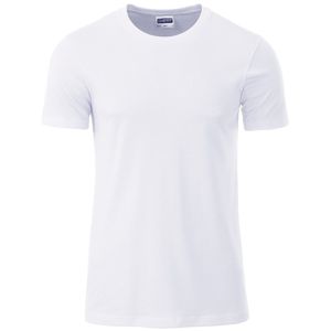 James & Nicholson Klasické pánske tričko z biobavlny 8008 - Biela | S