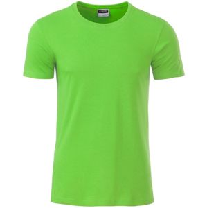 James & Nicholson Klasické pánske tričko z biobavlny 8008 - Limetkovo zelená | M