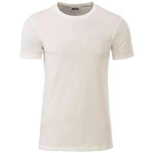James & Nicholson Klasické pánske tričko z biobavlny 8008 - Prírodná | XL