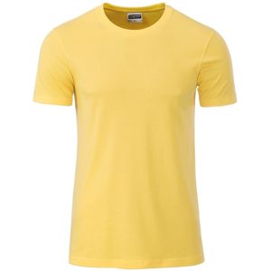James & Nicholson Klasické pánske tričko z biobavlny 8008 - Svetložltá | XL