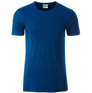 James & Nicholson Klasické pánske tričko z biobavlny 8008 - Tmavá kráľovská modrá | L