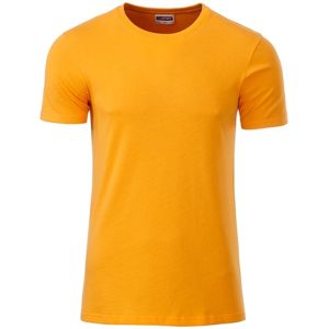 James & Nicholson Klasické pánske tričko z biobavlny 8008 - Zlato žltá | XL