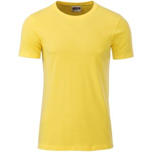 James & Nicholson Klasické pánske tričko z biobavlny 8008 - Žltá | S
