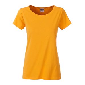James & Nicholson Klasické dámske tričko z biobavlny 8007 - Zlato žltá | XL