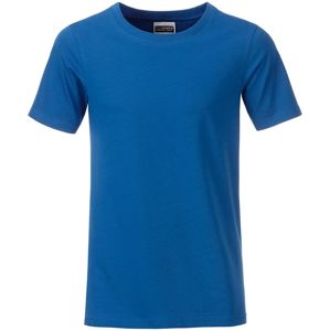 James & Nicholson Klasické chlapčenské tričko z biobavlny 8008B - Kráľovská modrá | M