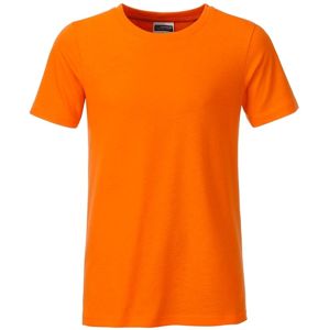 James & Nicholson Klasické chlapčenské tričko z biobavlny 8008B - Oranžová | S