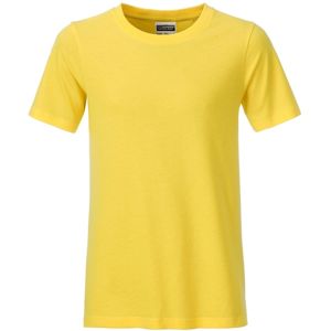 James & Nicholson Klasické chlapčenské tričko z biobavlny 8008B - Žltá | XL