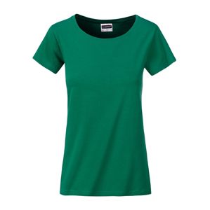 James & Nicholson Klasické dámske tričko z biobavlny 8007 - Írska zelená | XS