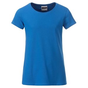 James & Nicholson Klasické dievčenské tričko z biobavlny 8007G - Kobaltová | L