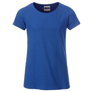 James & Nicholson Klasické dievčenské tričko z biobavlny 8007G - Kráľovská modrá | XL
