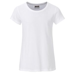 James & Nicholson Klasické dievčenské tričko z biobavlny 8007G - Biela | M