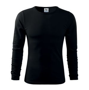 MALFINI Pánske tričko s dlhým rukávom Fit-T Long Sleeve - Čierna | XXXL