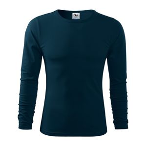 MALFINI Pánske tričko s dlhým rukávom Fit-T Long Sleeve - Námornícka modrá | XXL