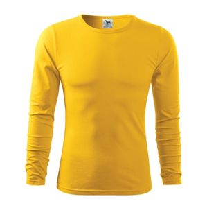 MALFINI Pánske tričko s dlhým rukávom Fit-T Long Sleeve - Žltá | M