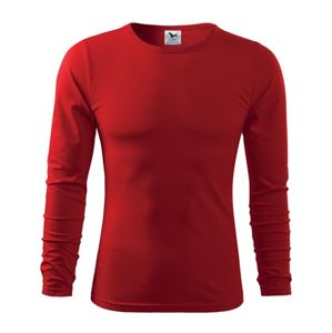 MALFINI Pánske tričko s dlhým rukávom Fit-T Long Sleeve - Červená | L