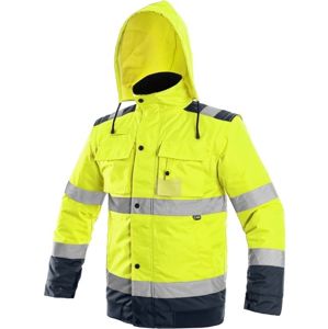 Canis Reflexná bunda 2v1 LUTON - Žltá / tmavomodrá | XL