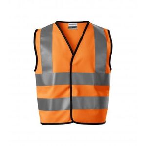 MALFINI Detská bezpečnostná vesta HV Bright - Reflexná oranžová | 116-140 cm (6-8 rokov)